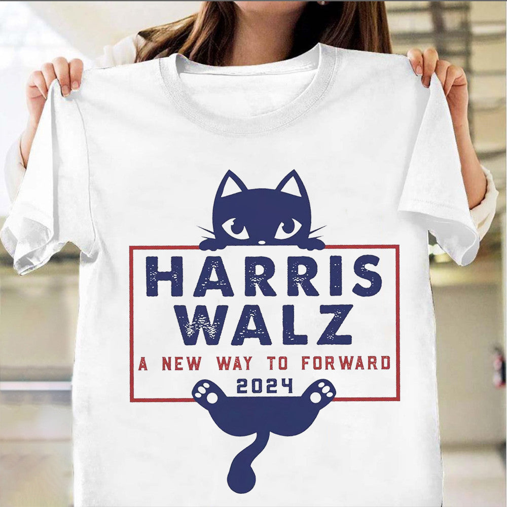 A New Way To Forward Harris Walz Shirt Childless Cat Lady Harris Walz 2024 T-Shirt
